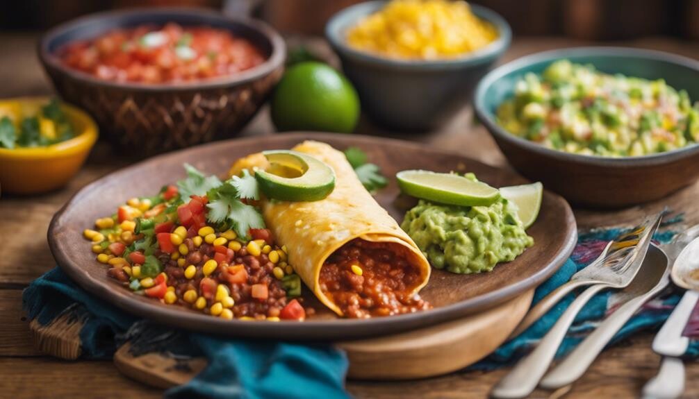 enchiladas and rice sides
