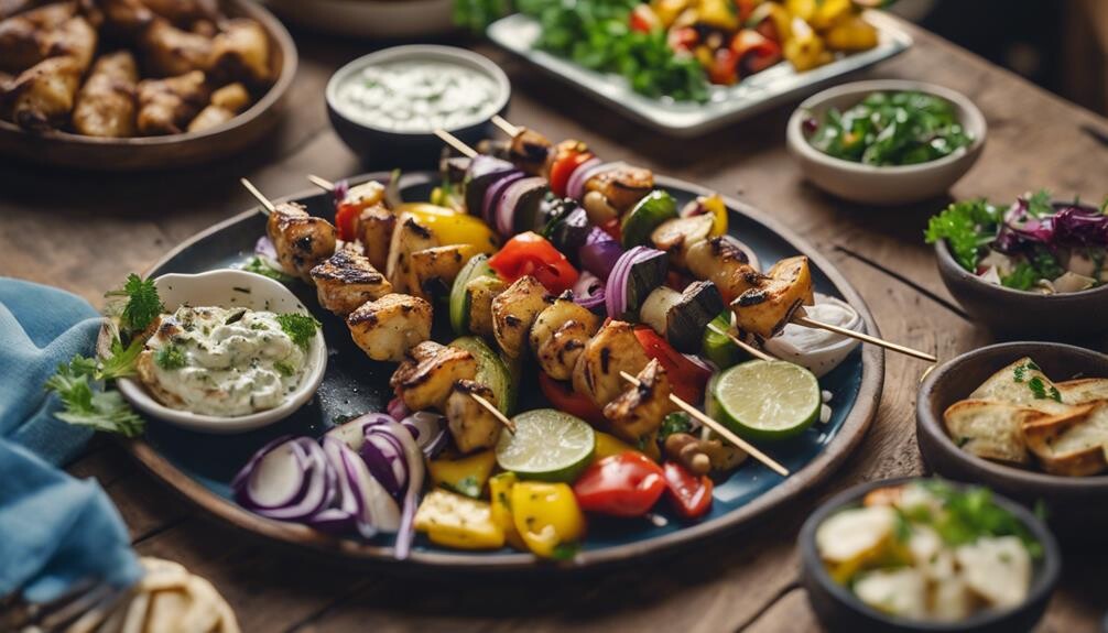greek chicken kabobs sides