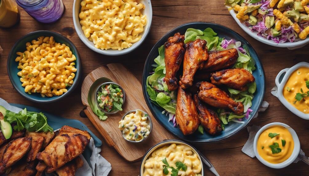 grilled chicken wings sides