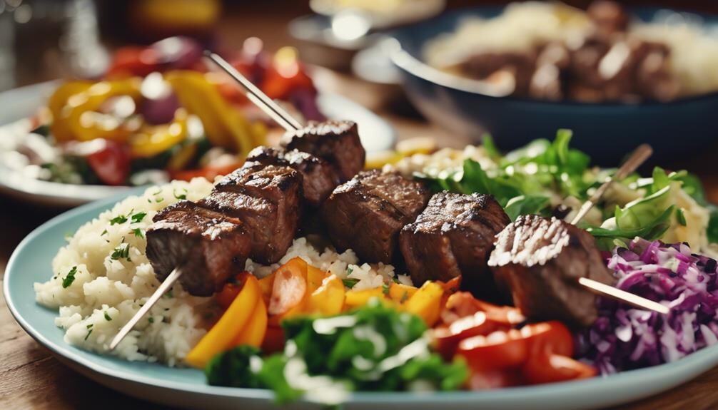 grilled steak kebab sides