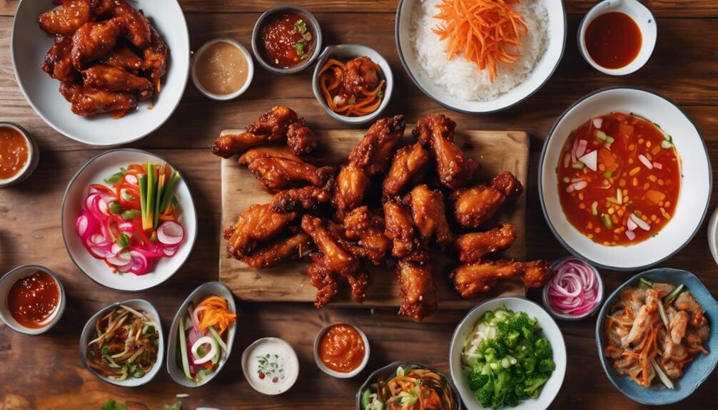 korean chicken wings sides