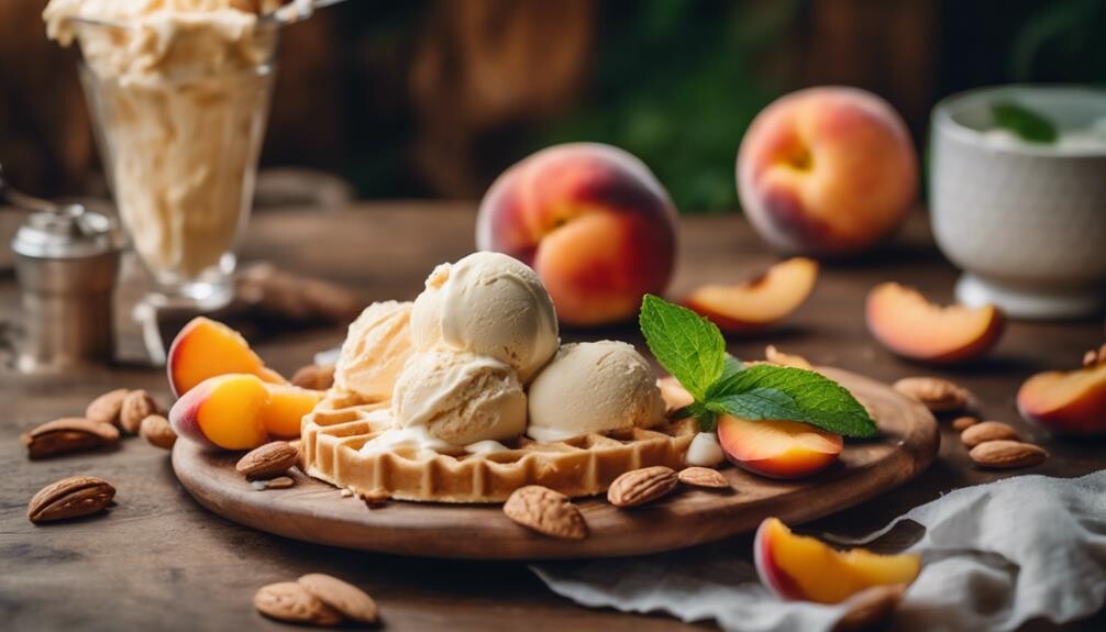 peach ice cream pairings