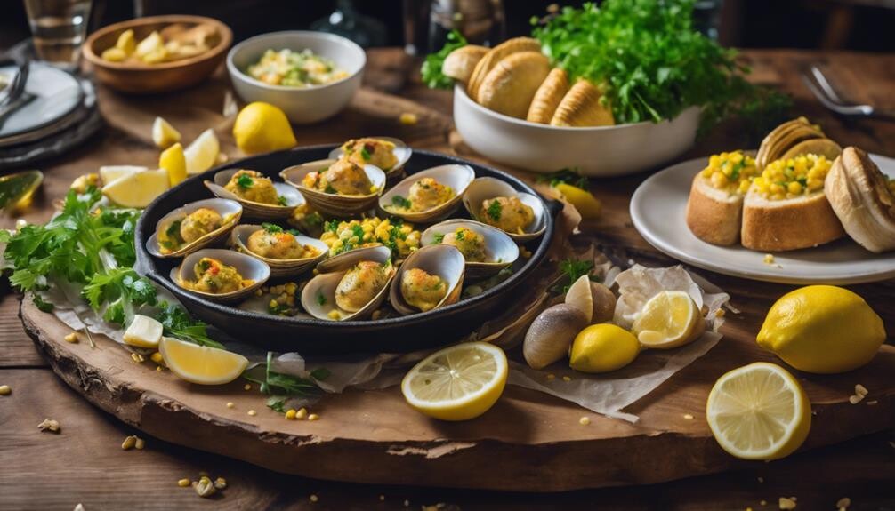 perfect pairings for stuffed clams