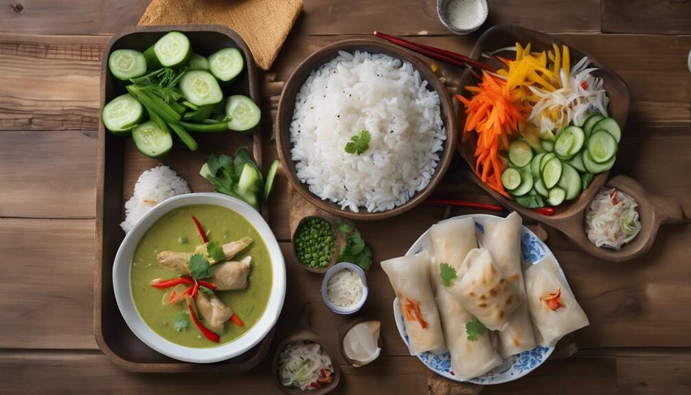 thai green curry sides