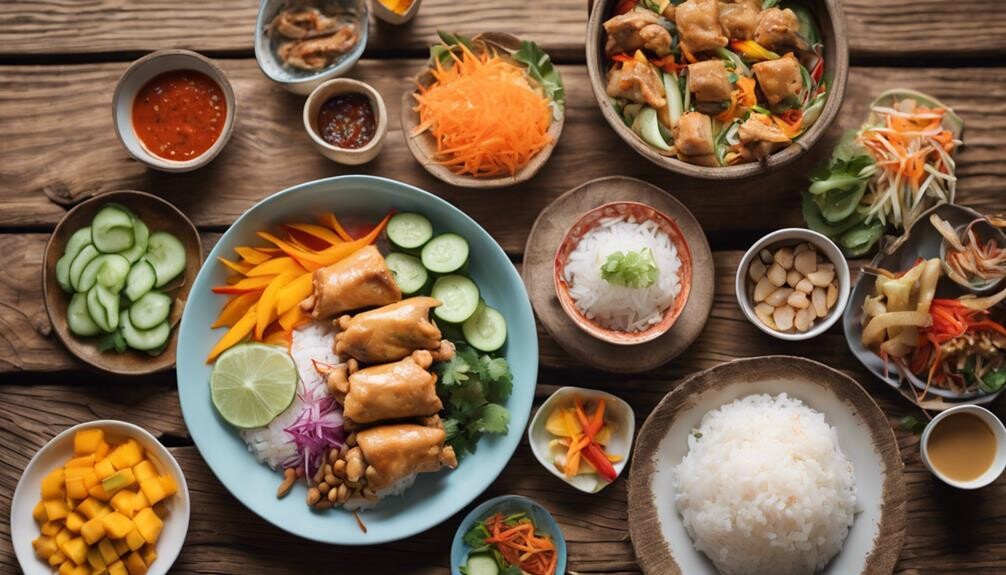 thai peanut chicken sides